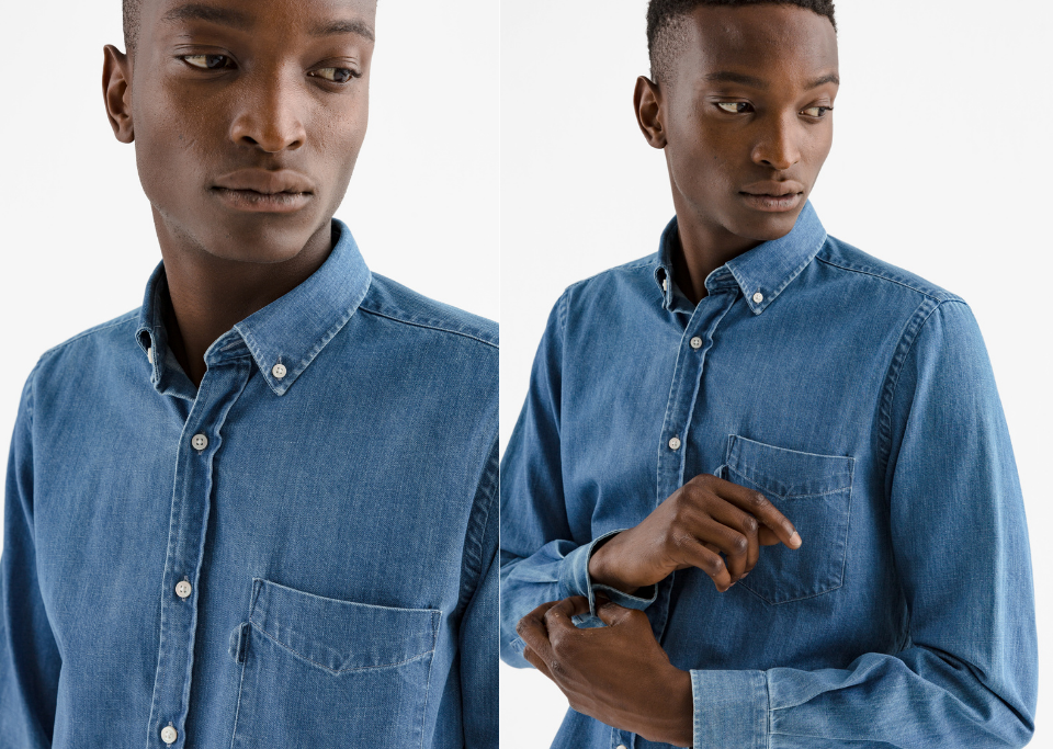 The Button-Down Denim Shirt by Edmmond Studios