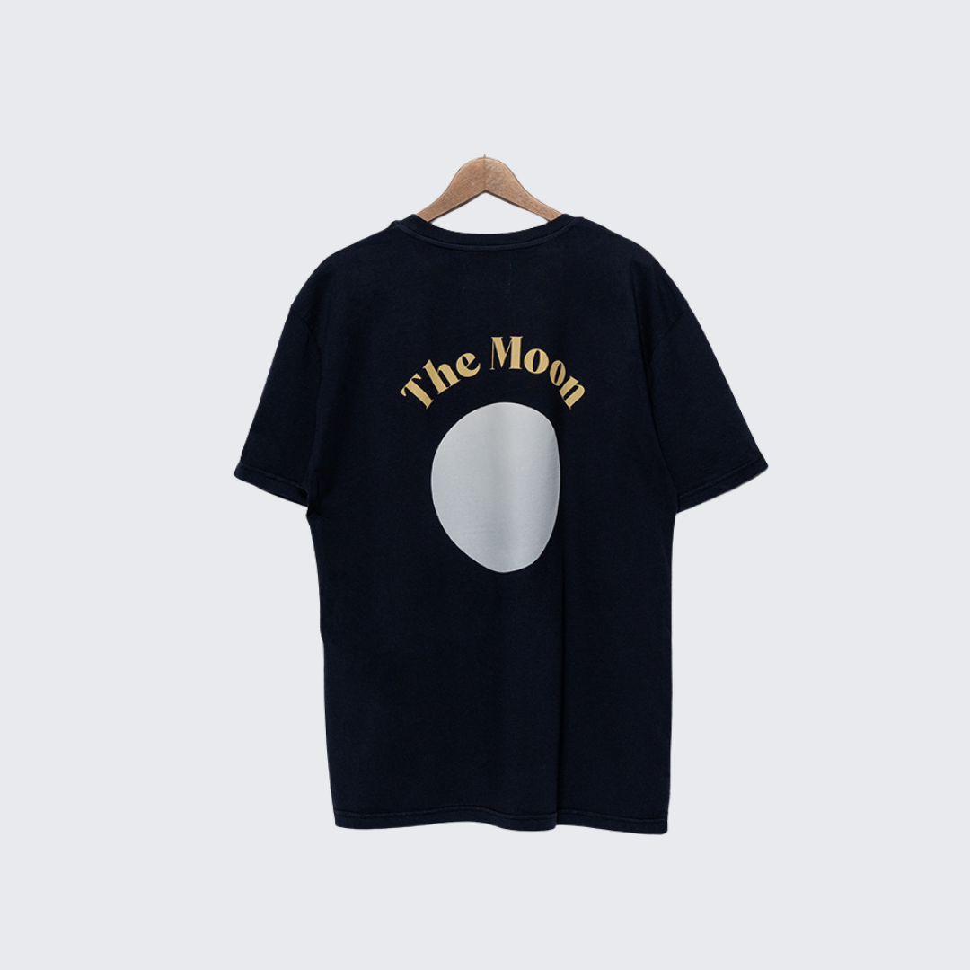 Printed T-Shirt in Navy / Yellow